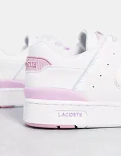 Lacoste Court cage leather trainers in white