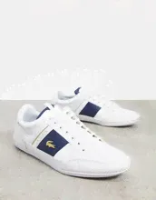 Белые кроссовки с полосками Lacoste chaymon-Бeлый